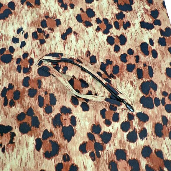 IBKUL 1/4 Zip UPF 50 Le Leopard Zip Mock Neck SS Golf Dress XL X-Large - Picture 7 of 8